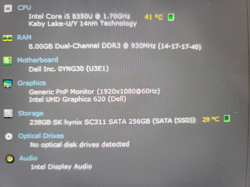Dell Latitude 7390 2-in-1 i5-8350U @1.70 GHz, 8GB DDR3, 256GB SSD **READ Î²