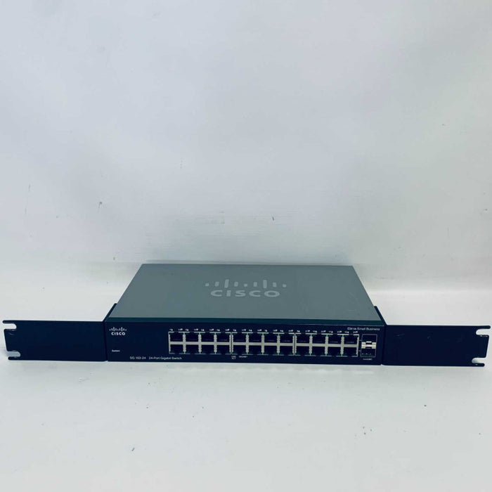 Cisco SG102-24 24-Port Gigabit Ethernet Switch /w Rack Mount Ears =