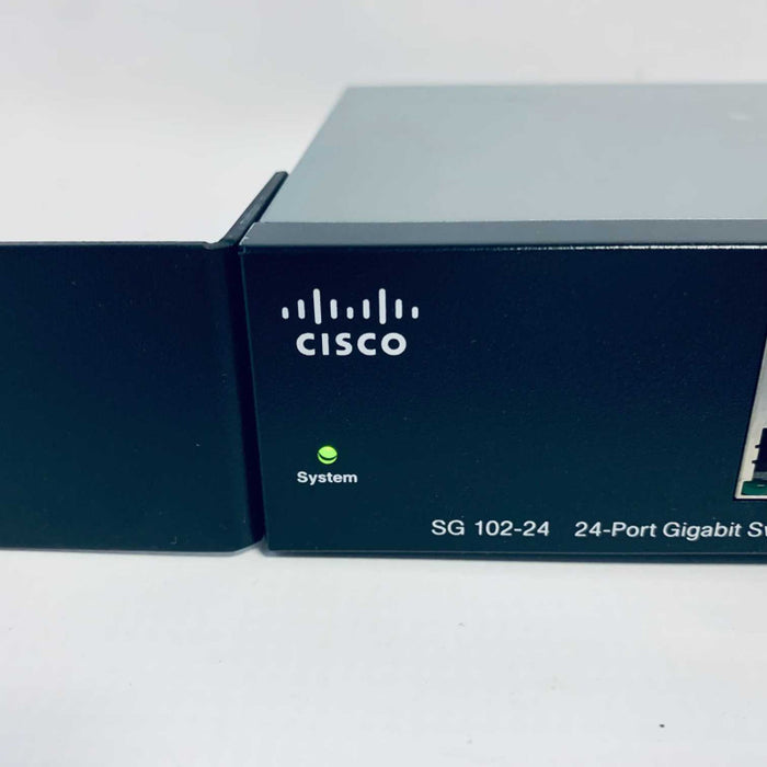 Cisco SG102-24 24-Port Gigabit Ethernet Switch /w Rack Mount Ears =