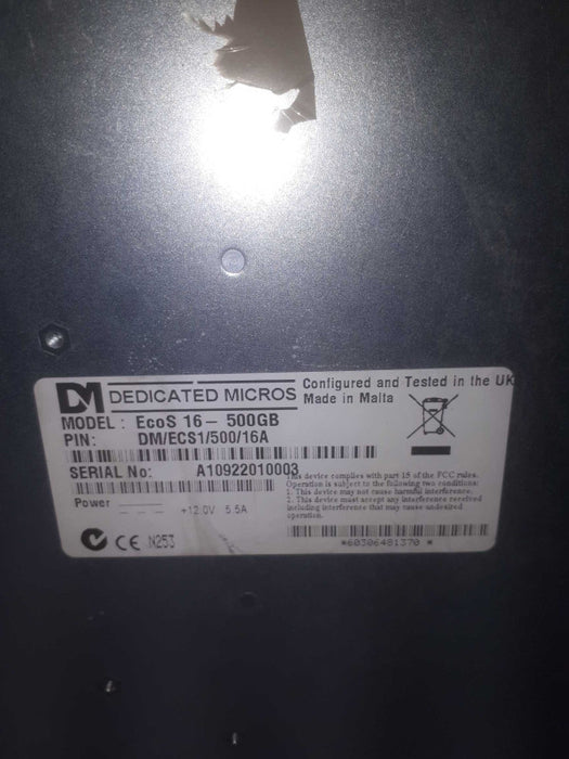 Dedicatd Micros Ecosense EcoS 16-500GB