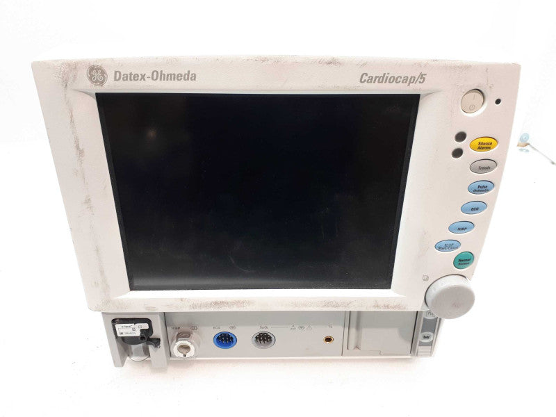 GE DATEX-OHMEDA CARDIOCAP/5 PATIENT ANESTHESIA CO2 SPO2 ECG/EKG NIBP MONITOR &