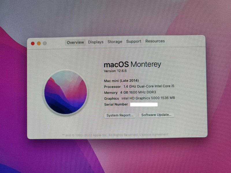 Mac Mini 2014 i5-4278U @1.4GHz, 4GB DDR3, 500GB HDD QÎ²