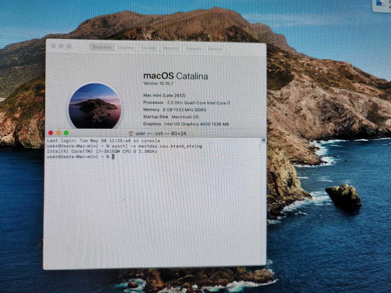 Mac Mini 2012, i7-3615QM, 8GB DDR3, 256GB HDD Î²