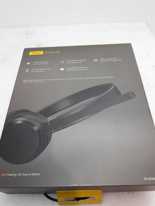 Jabra Evolve 20 MS Stereo Model  Noise Cancelling USB Headset &