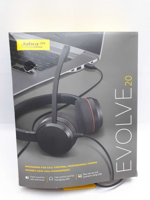 Jabra Evolve 20 MS Stereo Model  Noise Cancelling USB Headset &