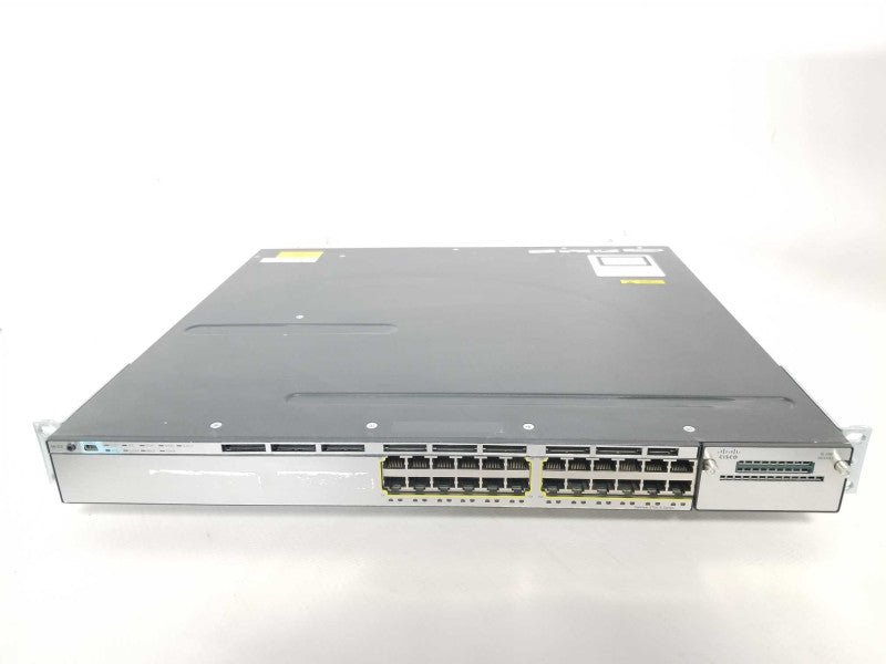 Cisco WS-C3750X-24T-E 24 Port 3750X Gigabit Switch with 2x Power Adapters Q_