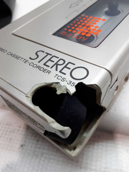Sony TCS-350 Stereo Cassette Player Recorder - see notes &