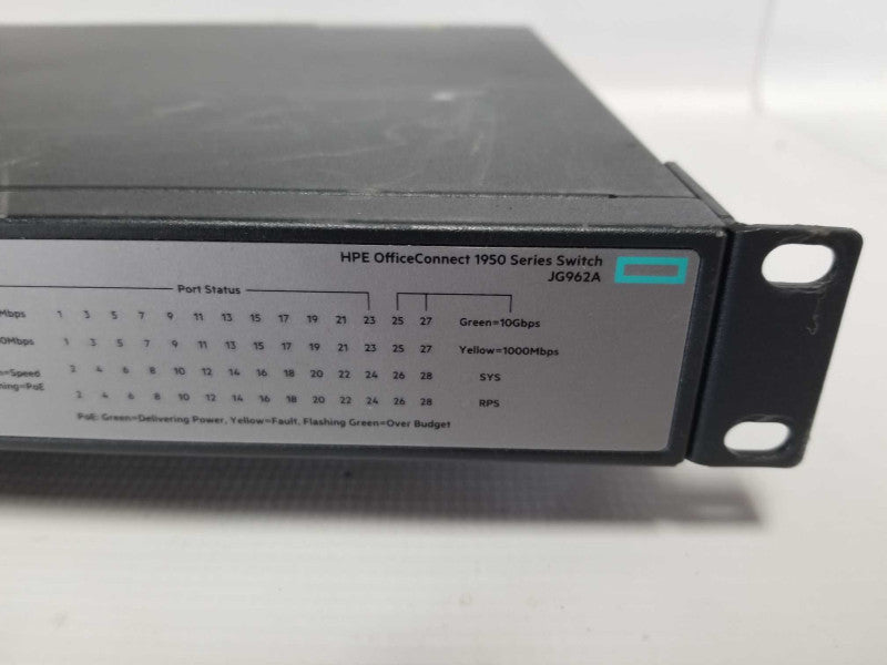 HP OfficeConnect 1950 series Switch JG962A 2SFP+ 2XGT PoE+ / FACT RESET #