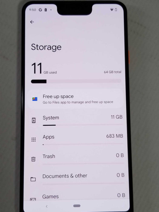 Google Pixel 3XL 64GB Storage _