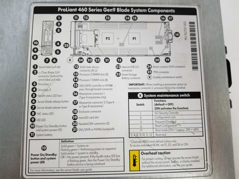 HP ProLiant 460 Series Gen9 Blade 2x E5-2667v4, NO RAM Q_
