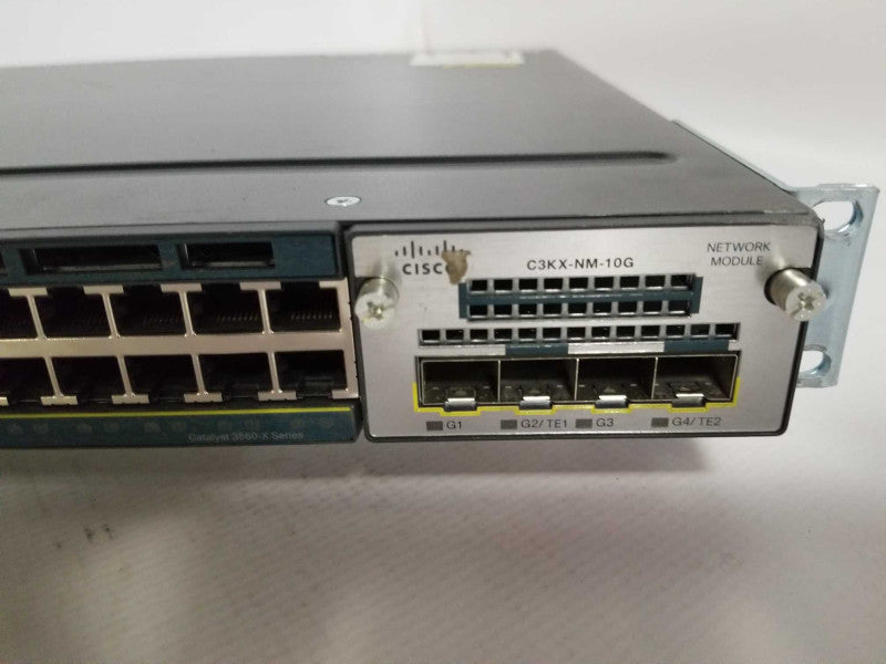 Cisco WS-C3560X-48T-S 48 Port Managed Gigabit with C3KX-NM-10G and 2x PSU SEE _