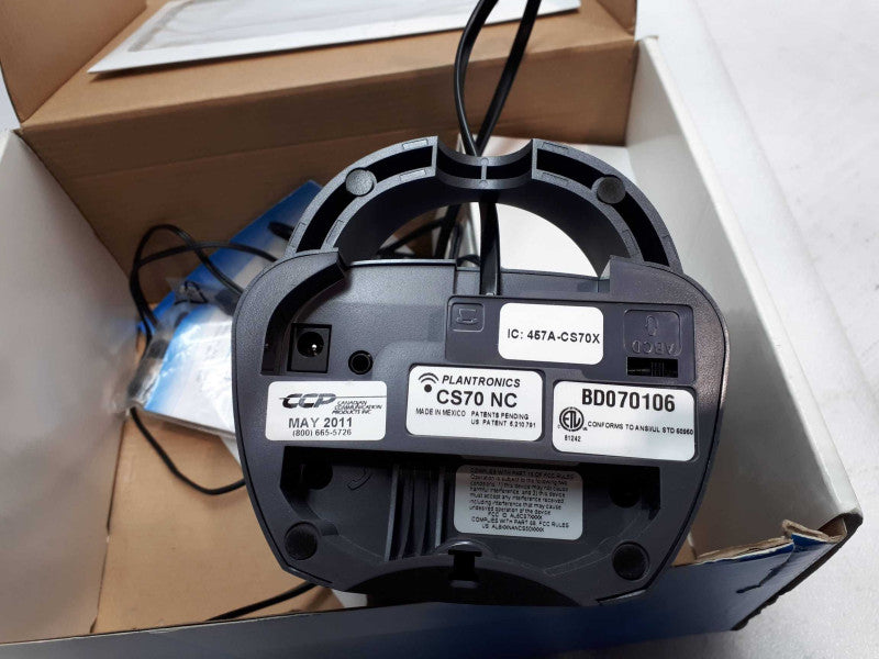 Plantronics CS70 NC Wireless Headset w/ Baser and Power Adapter  &
