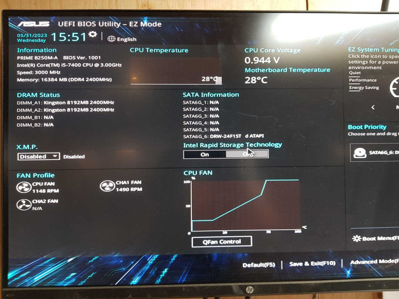 Custom PC - Intel i5-7400 @ 3.00 GHZ 16GB DDR4, 350w PSU