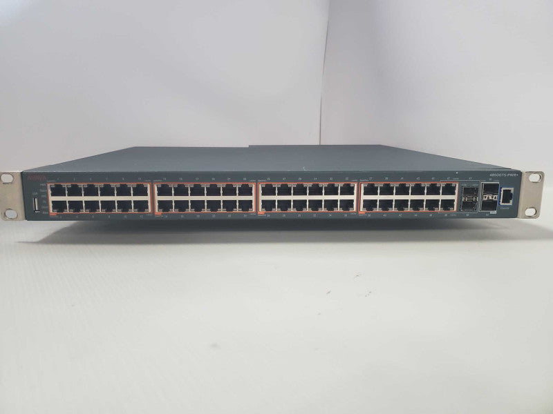 AVAYA 4850GTS PWR+ 48 Ports Rackmount Network Switch w/ 2x PSU Q)