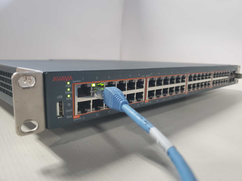 AVAYA 4850GTS PWR+ 48 Ports Rackmount Network Switch w/ 2x PSU Q)