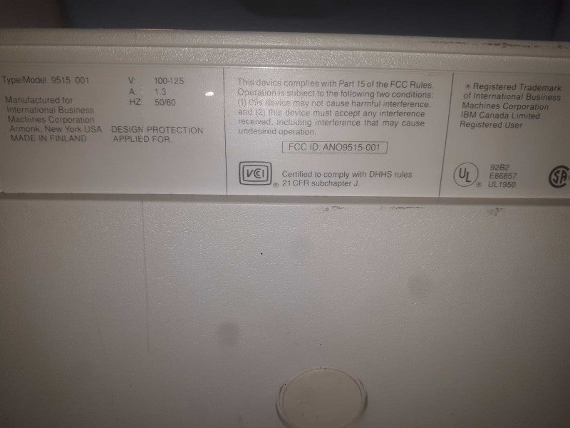 IBM Monitor 9515-001 and Microsoft Mouse 2.1A