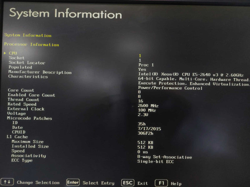 HP Proliant DL360 Gen9 2x Xeon E5-2640 V3 @ 2.60ghz / 32gb ram
