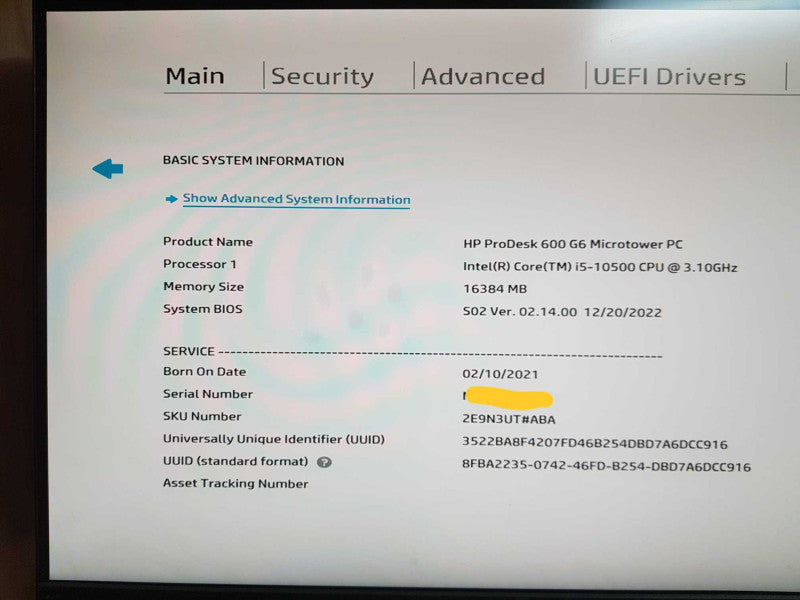 HP ProDesk 600 G6 Microtower PC - Intel i5-10500 @ 3.10 GHZ 16GB DDR4