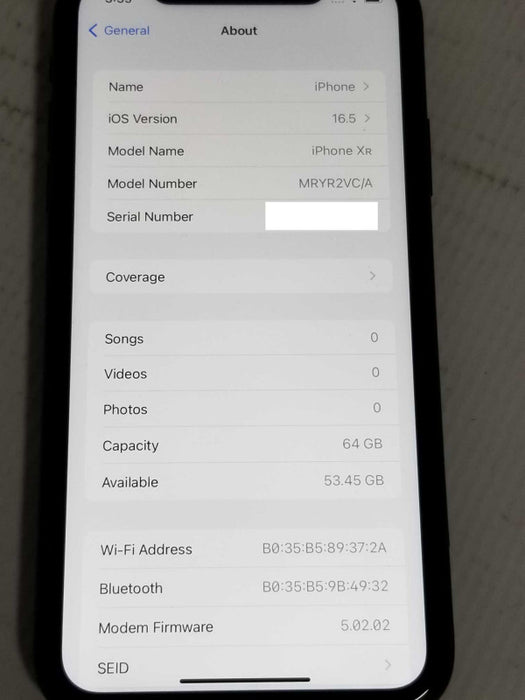 Apple iPhone XR - 64GB Unlocked Q_