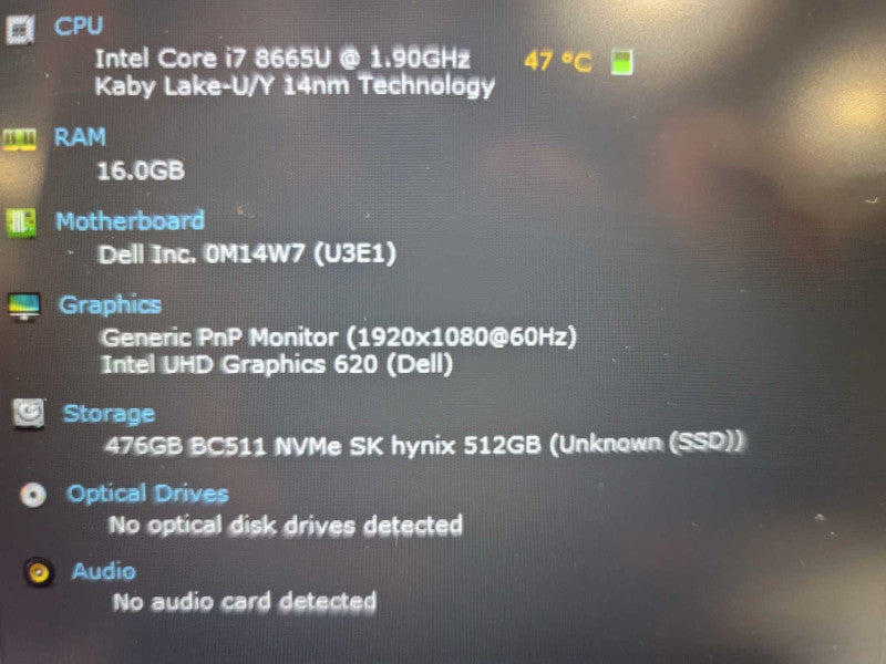 Dell Latitude 5500 i7-8650u, 16GB DDR4, 512GB SSD QÎ²