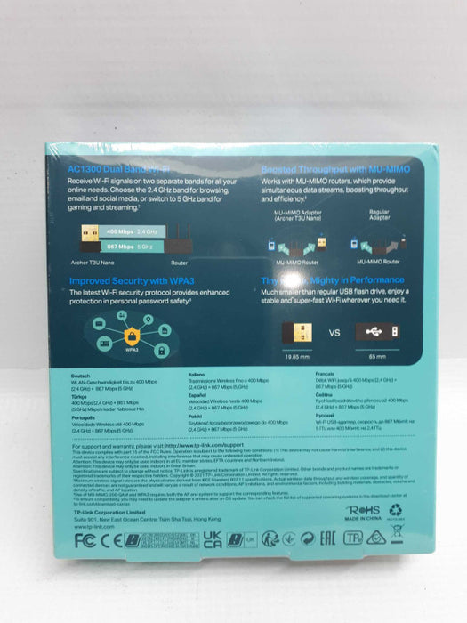 TP-Link Archer T3U AC1300 Wireless Dual Band MU-MIMO Wi-Fi Adapter- New Q&