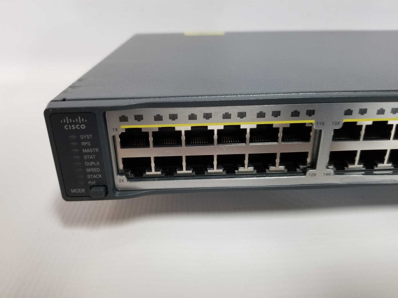 Cisco Catalyst 3750 Series PoE Switch V2 PoE-48 WS-C3750v2-48PS-S Fact Reset Q#