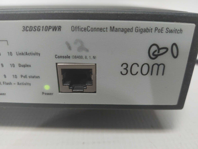 3COM 3CDSG10PWR 10-PORT OFFICECONNECT MANAGED GIGABIT  PoE SWITCH