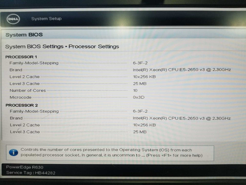 dell Poweredge R630 2x Xeon E5-2650 V3 @ 2.30ghz / 32gb ram / H730 Mini Raid #