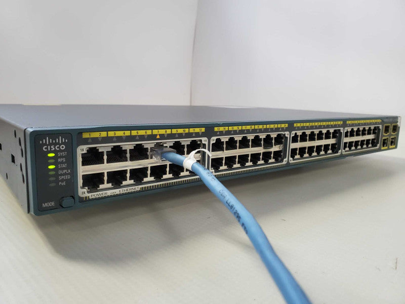 Cisco WS-C2960+48PST-L 48-Port PoE Network Switch Q)