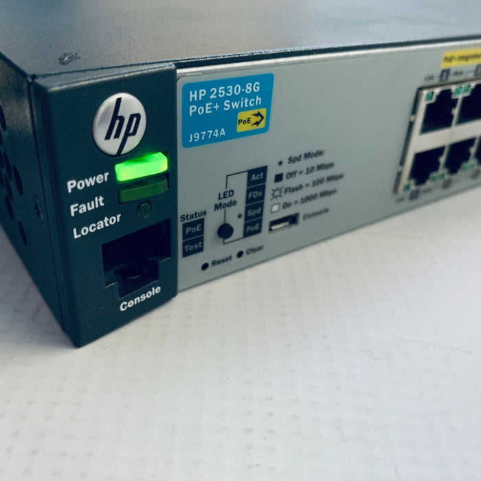 HP 2530-8G Ethernet Switch 8-Port PoE+ J9774A Switch =