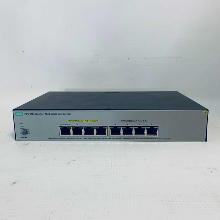 HP 1820 Series Switch J9982A (65W) 8G PoE+ 10/100/1000BASE =