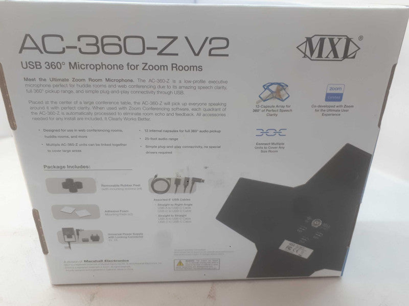 MXL AC-360-Z V2 USB 360Degrees Microphone for Zoom Rooms  Q
