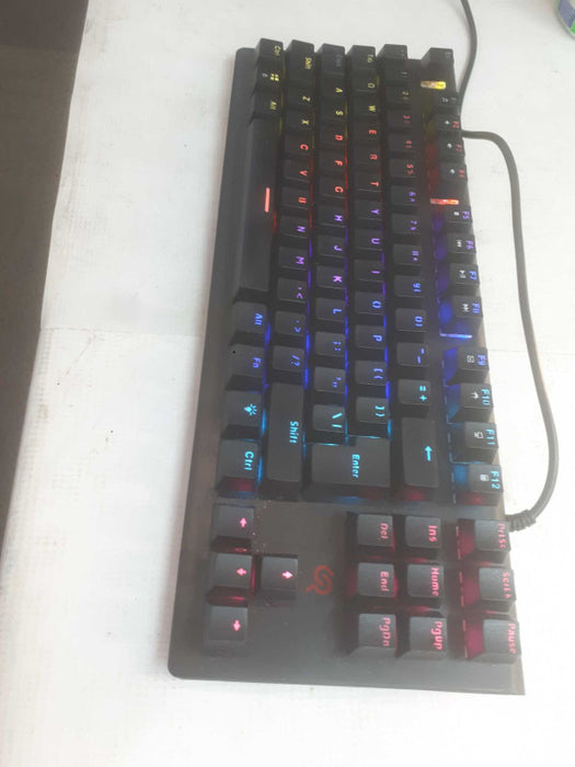 87 Keys RGB LED Backlit Mechanical Gaming Keyboard with 9 Lighting Modes