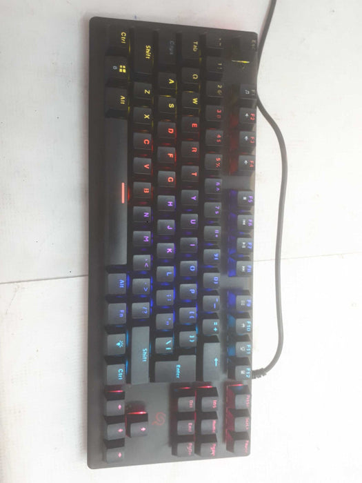 87 Keys RGB LED Backlit Mechanical Gaming Keyboard with 9 Lighting Modes