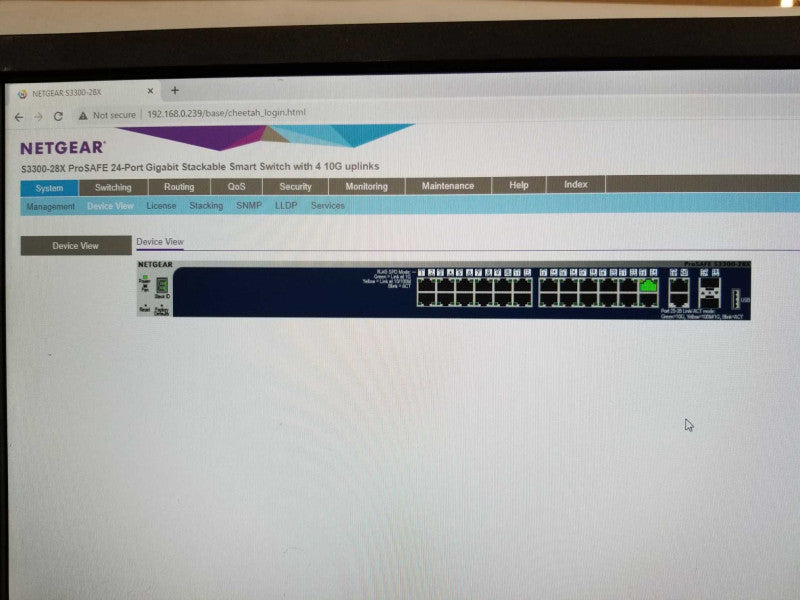 NetGear S3300-28X 24-Port Gigabit Stackable smart switch w/ 4x 10G uplinks _