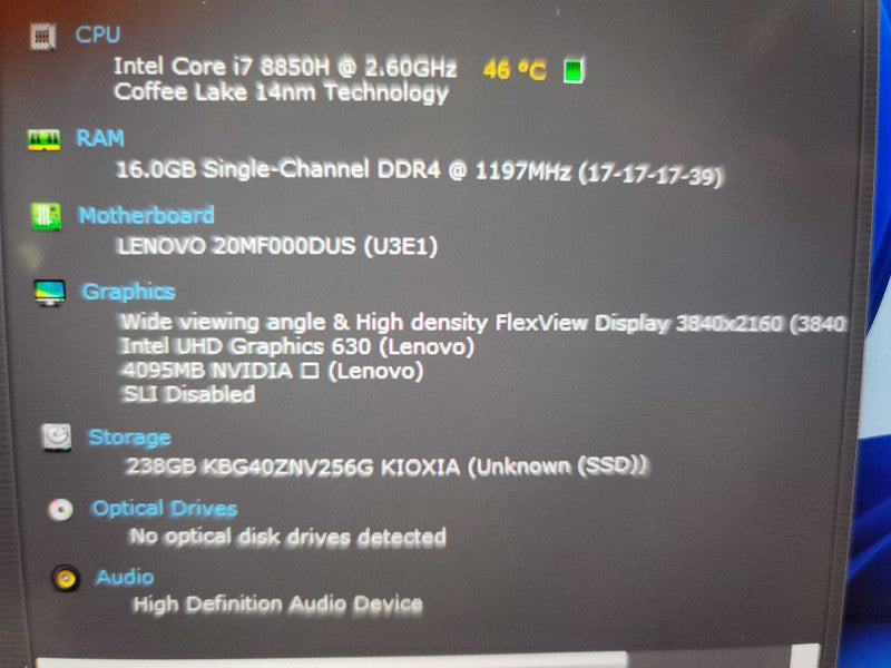 Lenovo X1 Extreme i7-8650, 16GB DDR4, 256GB SSD  Î²