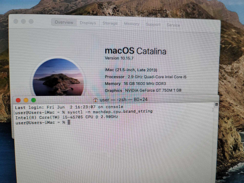 iMac 2013 21.5\\", i5-4570S, Nvidia GeForce GT 750M, 16GB DDR4,  250GB SSD  Î²
