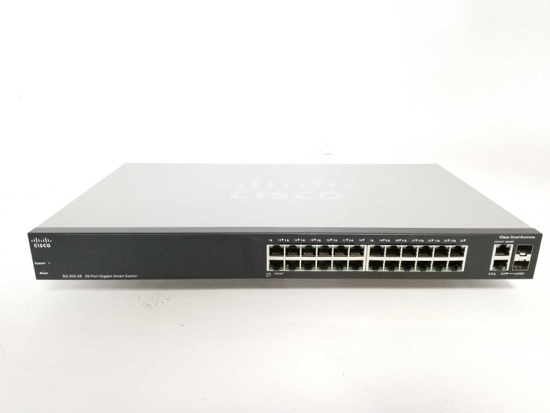 CISCO SG200-26 26-Port Gigabit Smart Network Switch, Read _
