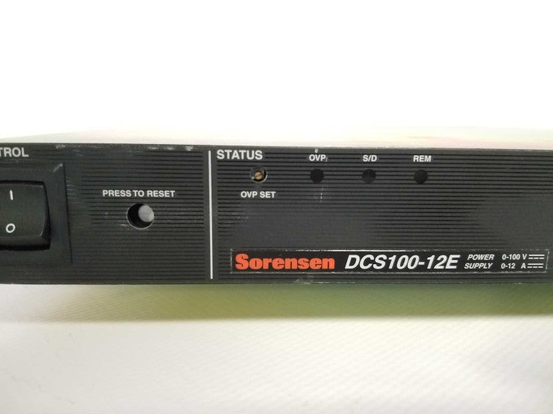 Sorensen DCS 100-12E Programmable DC Power Supply 100V 12A 1200W, Read _