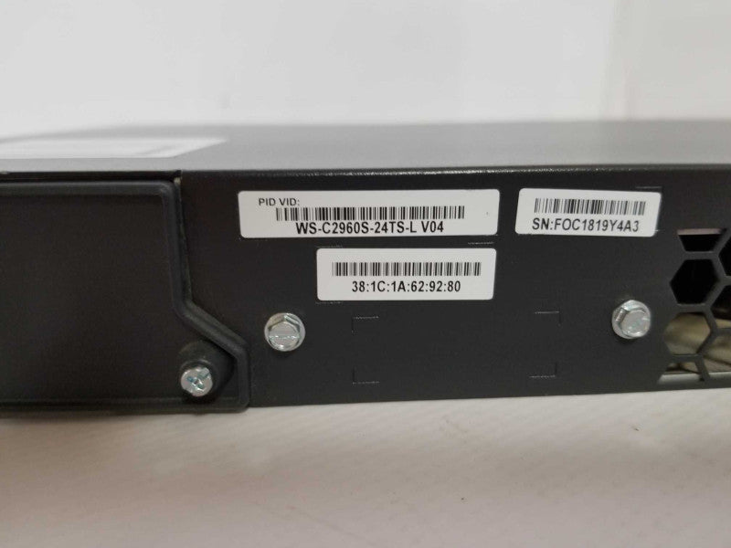 Cisco WS-C2960S-24TS-L 24 Port 10/100/1000 Gigabit Switch  _