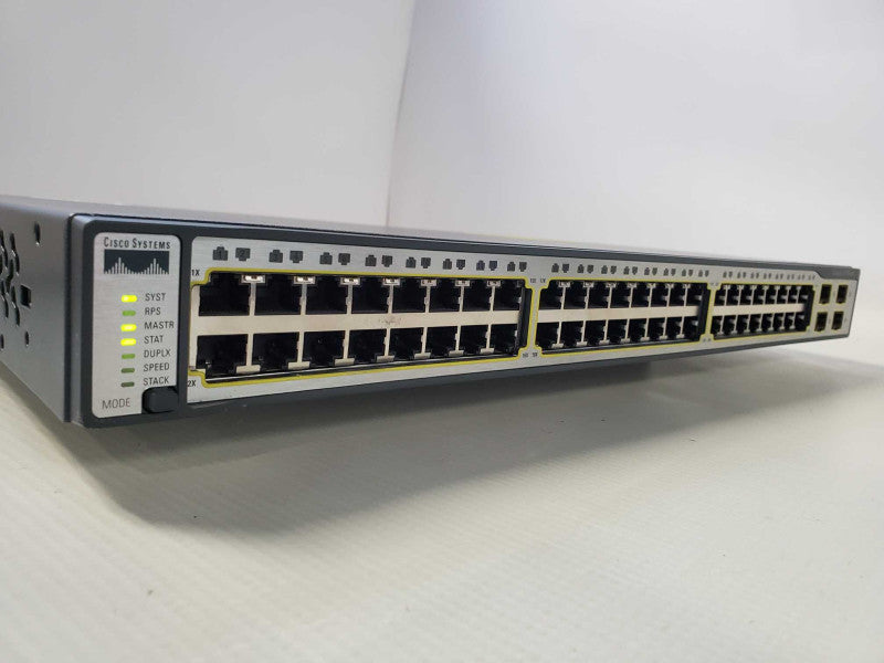 Cisco WS-C3750-48TS-S V09 48 Port Network Switch Q)