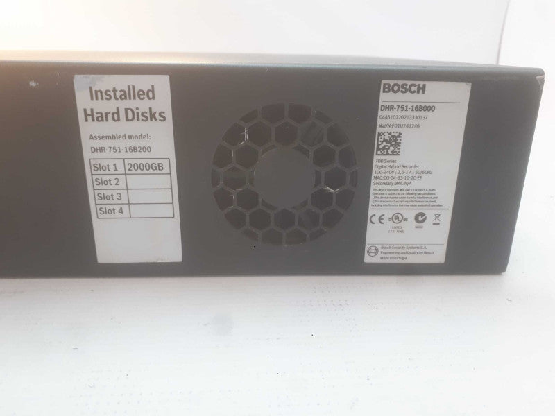BOSCH DIVAR 700 Series Digital Hybrid Recorder   DHR-751-16B000