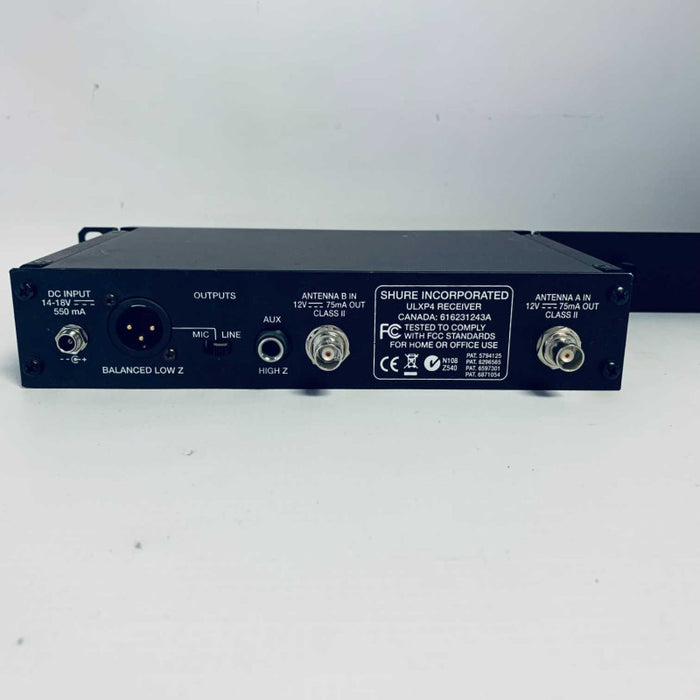Shure ULXP4 554-590-J1 MHz Wireless Receiver READ =