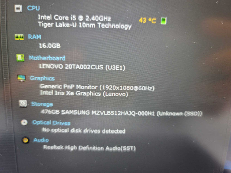 Lenovo ThinkPad E14 Gen2 i5-1135G7, 16GB DDR4, 500GB SSD Î²