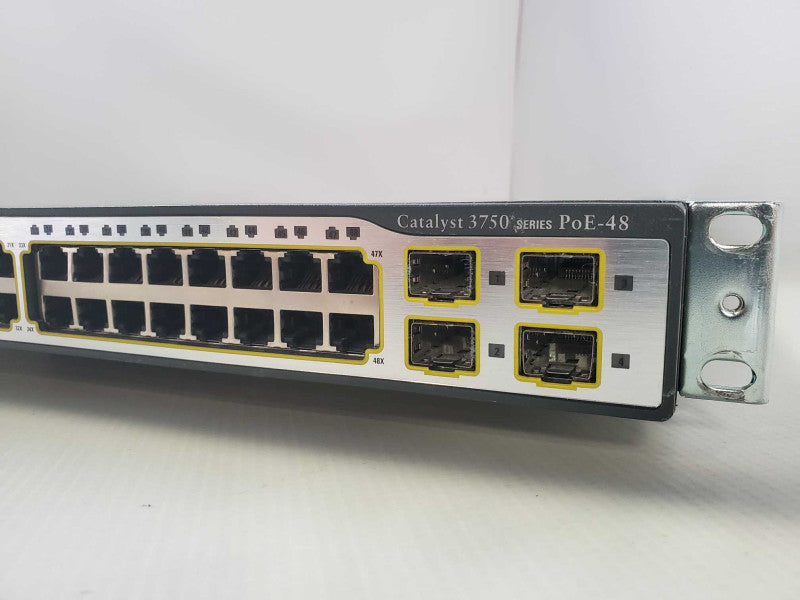 Cisco WS-C3750-48PS-S V05 48-Port PoE 4x SFP Managed Network Switch )