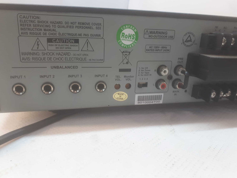 Norelco TELE.COM Public Address Amplifier TPA120