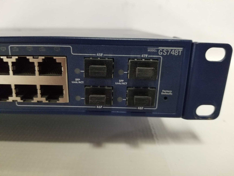 netgear ProSafe gigabit smart switch GS748T V3 - Factory Default #