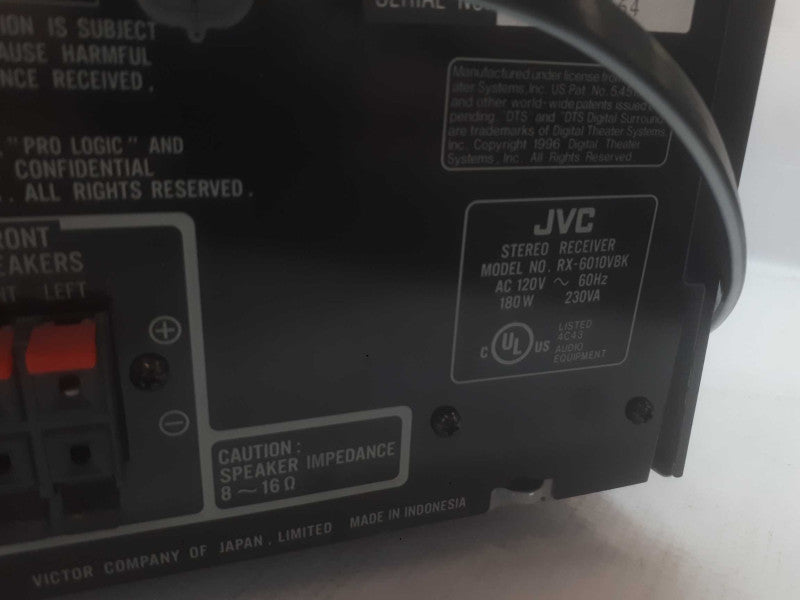 JVC Audio/Video Control Receiver model# RX-6010V