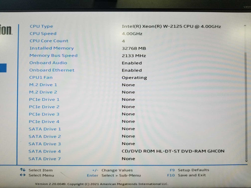 Lenovo Thinkstation P520c Xeon W2125 @ 4.00ghz / 32gb ram / P1000 GPU #