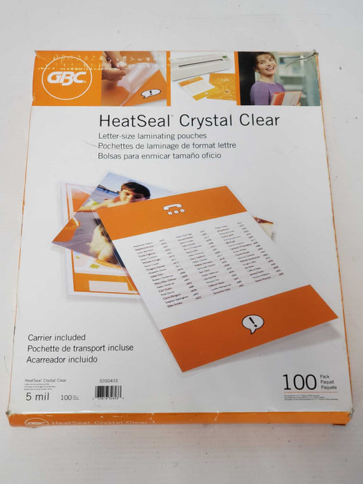 GBC HeatSeal Crystal Clear Letter-Size Laminating Pouches (READ) |